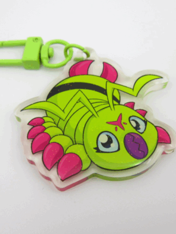 Wormmon Glitter Charm